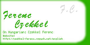 ferenc czekkel business card